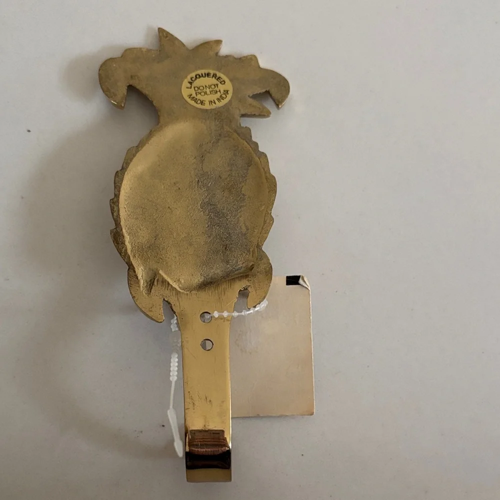 Pineapple Lacquered Brass Home Decor Wall Hook